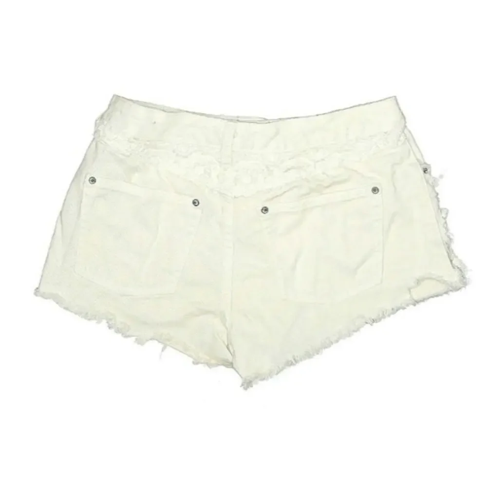 Free People Crochet Applique Rhinestone Cutoff Shorts - Picture 3 of 9
